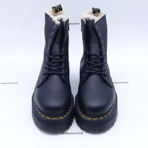 NEW Dr. Martens Women's Jadon Faux Fur Lined 8 Eye Platform Water Resistant Boot - Picture 6 of 12